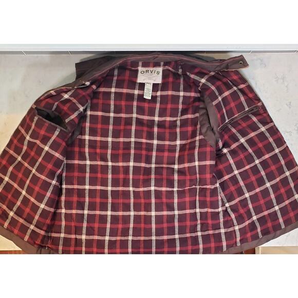 Orvis Insulated Cotton Vest Flannel Lining Brown Outdoor Sporting Men's Large - Picture 10 of 13